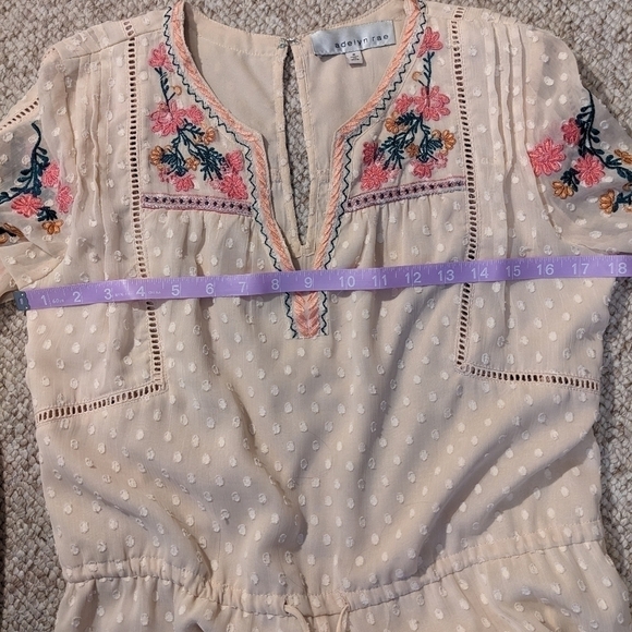 ADELYN Rae cream boho romper, size S - Picture 6 of 10